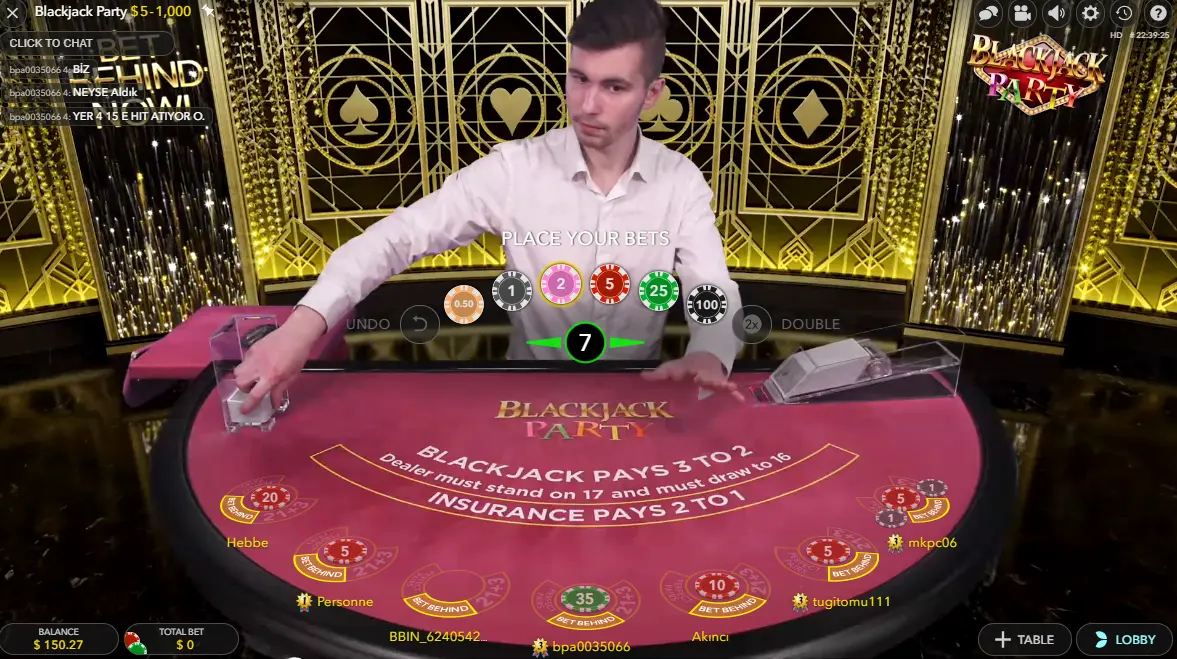 Online blackjack
